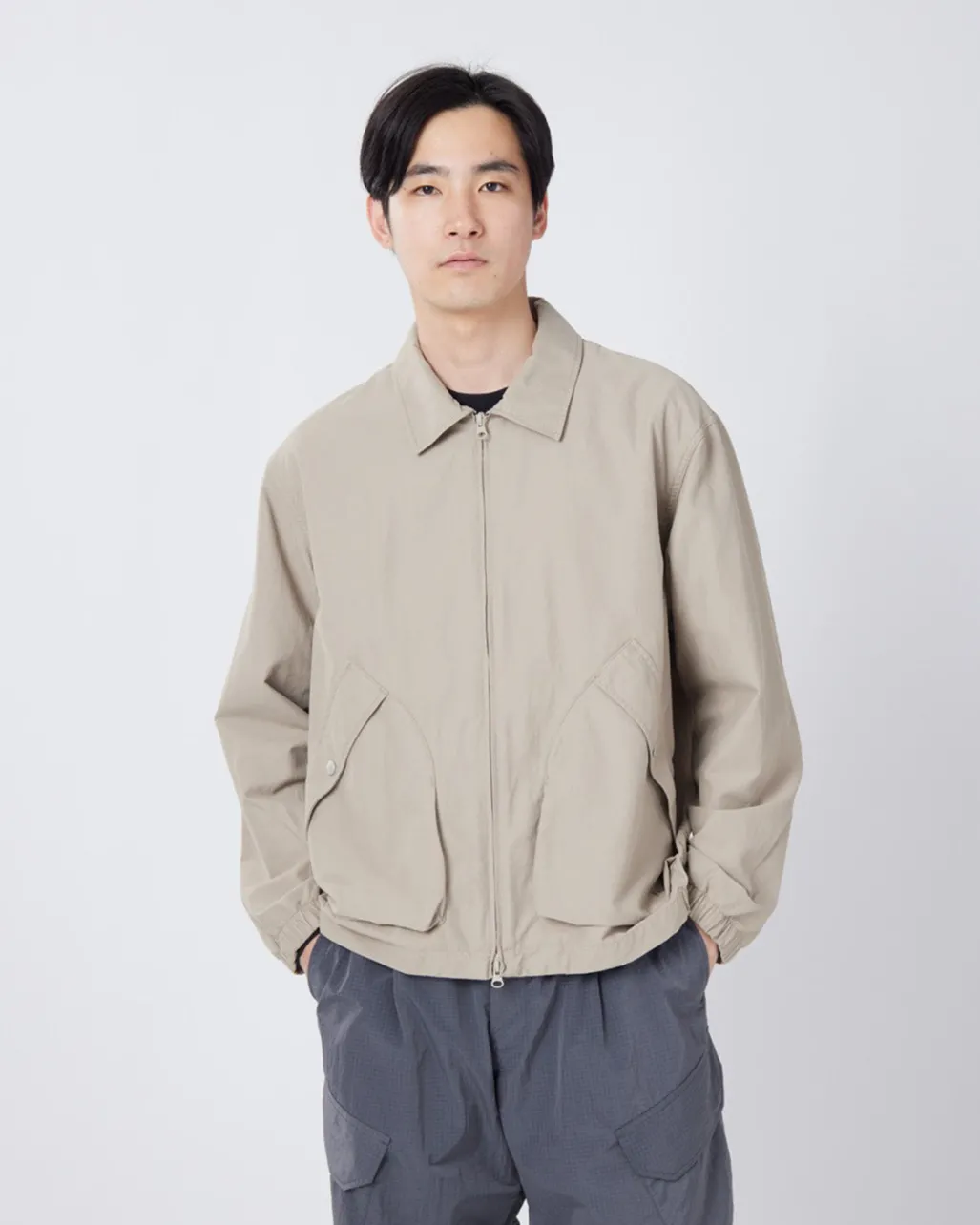Light Dobby Cloth Harrington Jacket