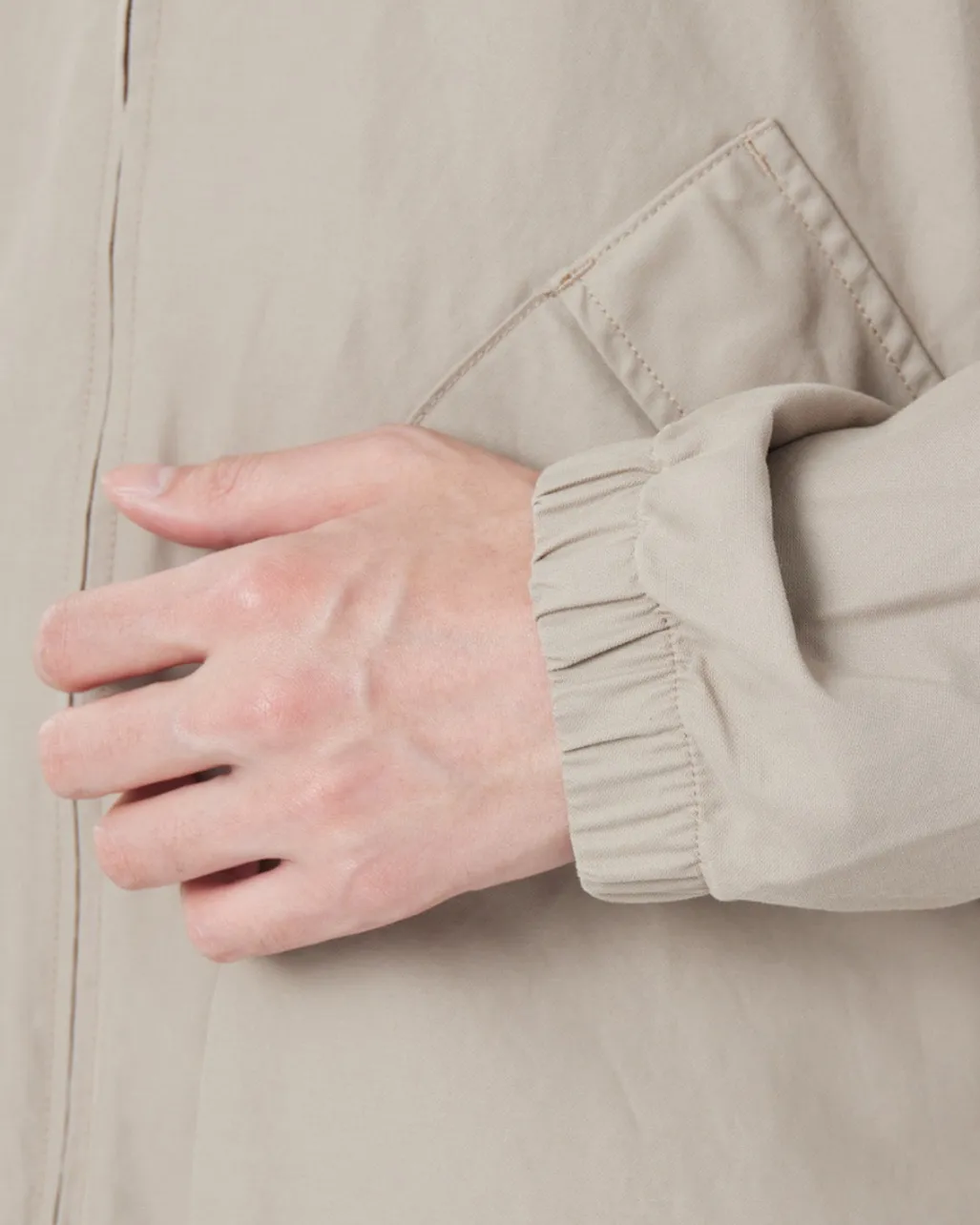 Light Dobby Cloth Harrington Jacket