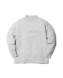 Recycled Cotton Mockneck Long Sleeve T-Shirt