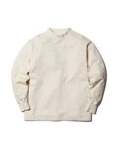 Recycled Cotton Mockneck Long Sleeve T-Shirt