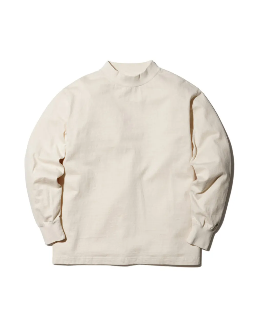 Recycled Cotton Mockneck Long Sleeve T-Shirt