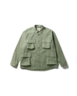 TAKIBI Herringbone Shirt Jacket