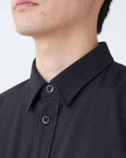 TAKIBI Herringbone Shirt Jacket