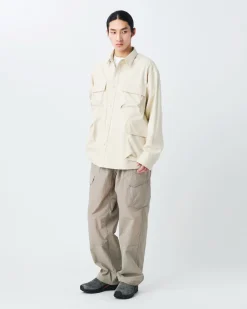 TAKIBI Herringbone Shirt Jacket