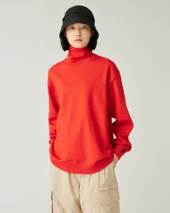 Washable Wool Turtleneck Knit